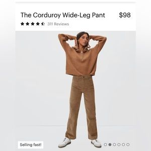 Everlane Corduroy Wide Leg Pants